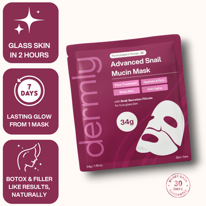 Dermly™ Advanced Snail 96 Mucin Face Mask